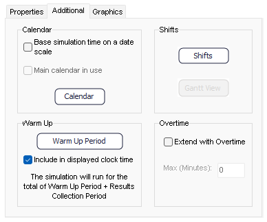 Simul8 Clock Properties Additional