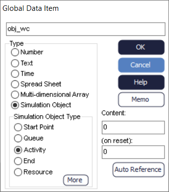 Simul8 Data Item