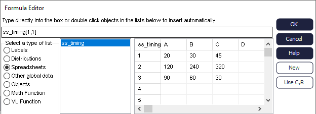 Simul8 Formula Editor