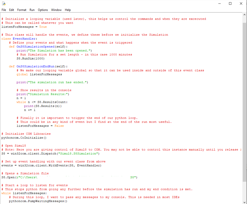Simul8 COM Python