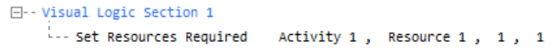 Visual logic syntax commas