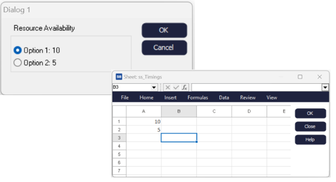 Simul8 Dialogs Using variables in text display