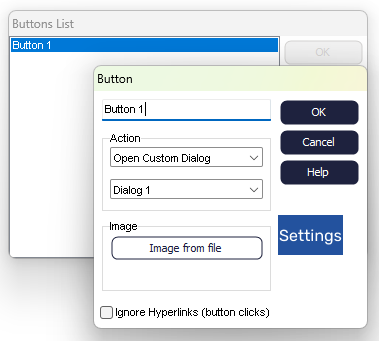 Simul8 Dialogs with Buttons