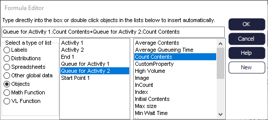 Simul8 Formula Editor