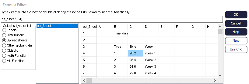 Simul8 Formula Editor