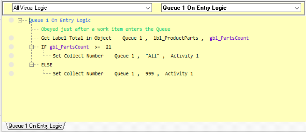 Example Visual Logic command