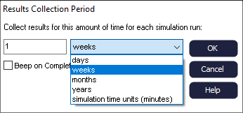 Simul8 Results Collection Period