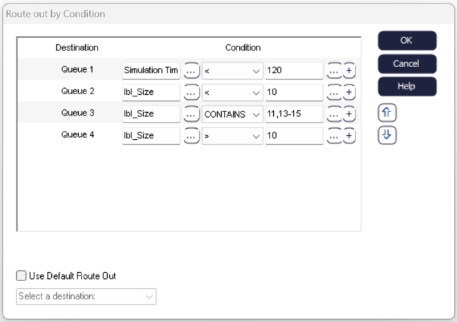 Route Out by Condition in Simul8 2018