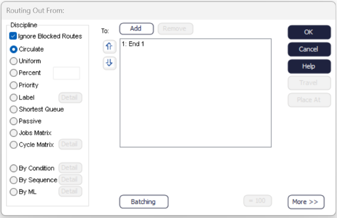 Routing Out Dialog