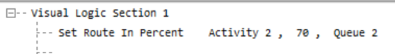 set route in percent