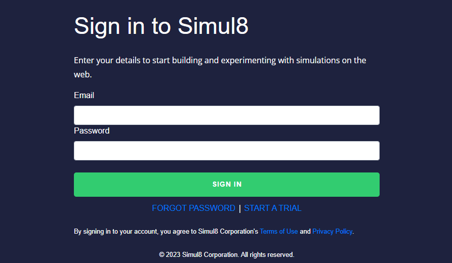 Simul8 Online Sign In