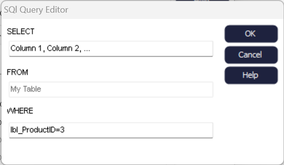 SQL Query Editor Dialog