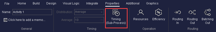 Simul8 Sub Process Timing Ribbon