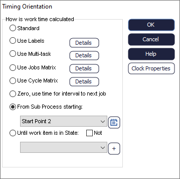 Simul8 Sub Process Timing Dialog
