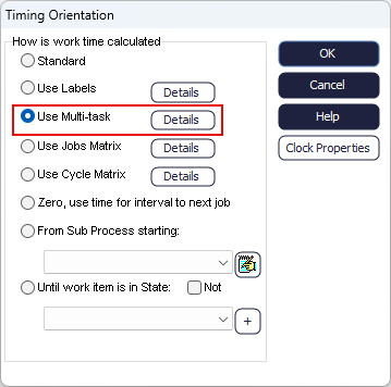 Timing Orientation Dialog