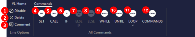 VL Commands Tab