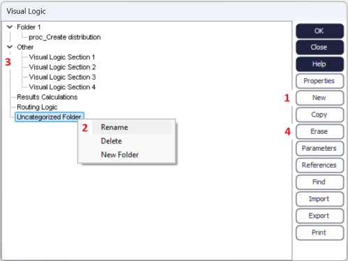 Visual Logic Folders Panel
