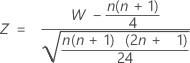 Métodos y fórmulas para Wilcoxon de 1 muestra - Minitab